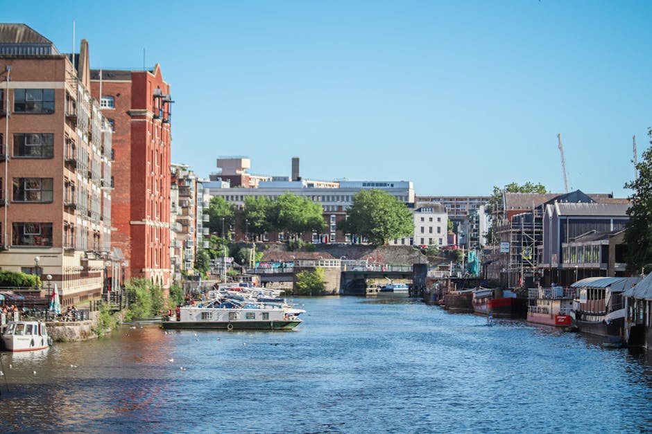 Beautiful view of a canal surrounded by 